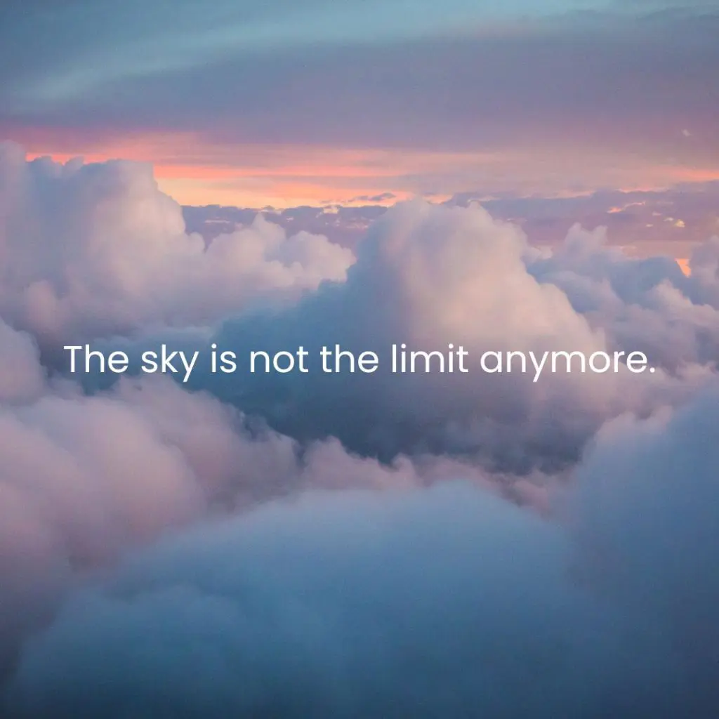 Sunrise view above the clouds symbolizing the hidden marketing revolution and limitless growth potential in modern business.
